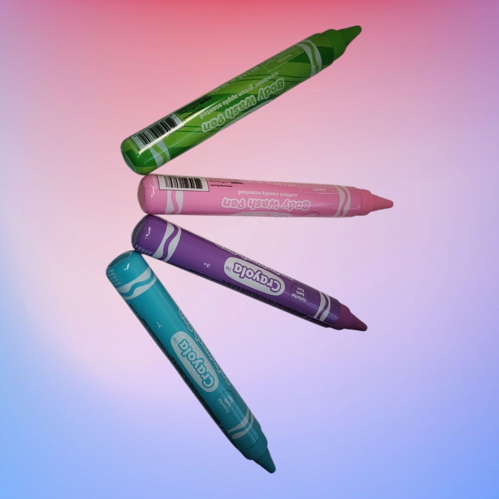 Kids Crayola Bath Time Scented Body Wash Pens Set Of 4